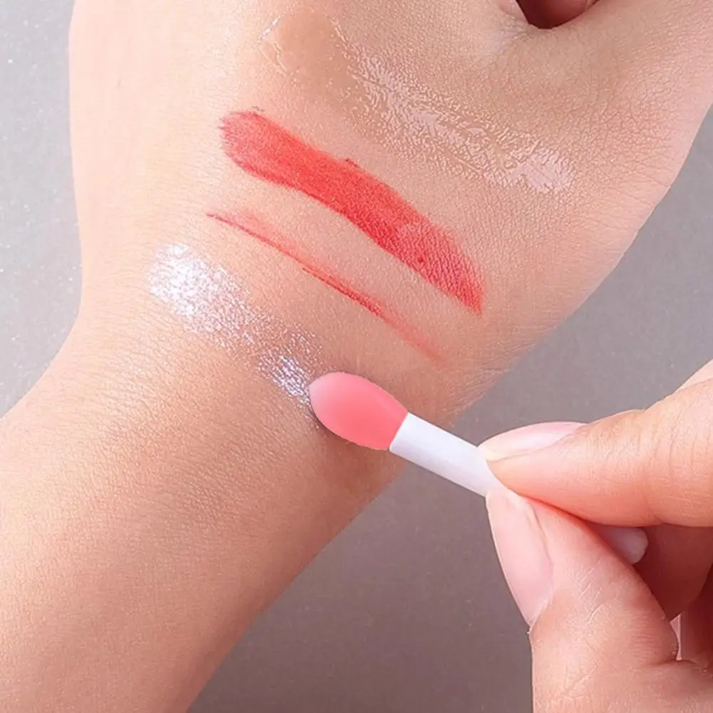 Pennello per labbra rosso (pennello per labbra in silicone Pennello per trucco per rossetto Pennello per trucco per occhi Strumenti per rossetto Ombra J0F2