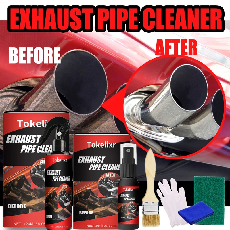 Auto Exhaust Cleaner Multi Use Metal Rust Remover Anti Rust Fluid Motorcycle Tailpipe Carbon Deposit Cleaning Maintenance Care