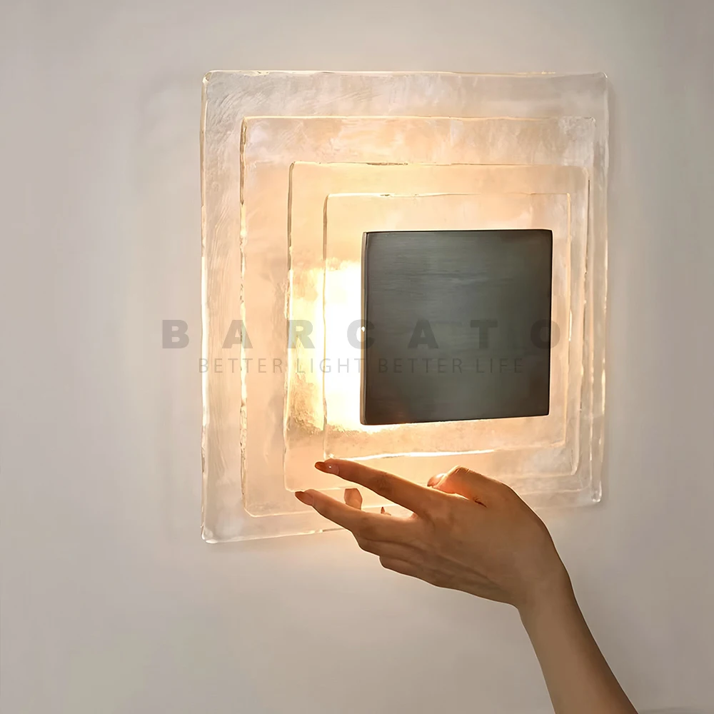 New Modern Postmodern Luxury Glass Wall Lamp Design Simple Bedroom Bedside Passage Bathroom LED Mirror Headlight Home Decor
