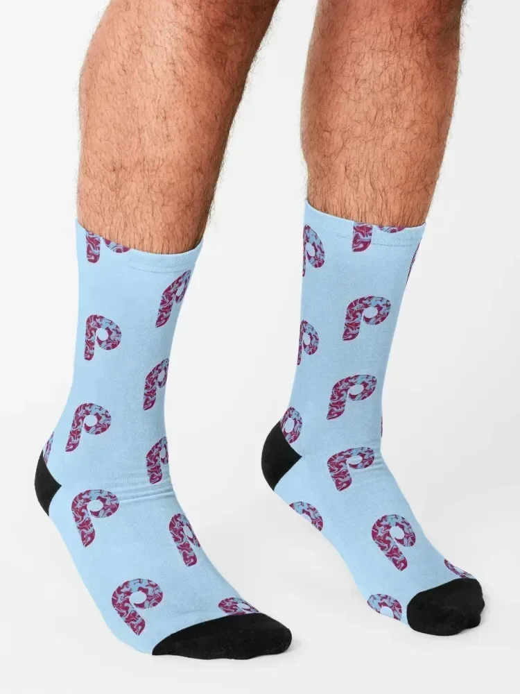 Chaussettes rétro Phillies pour hommes et femmes, chaussettes hip hop, chaussettes de sol