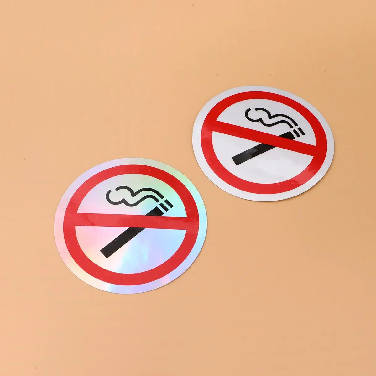 4 Pcs Outdoor No Trespassing Sign Signs Smoking Poster Stickers for Vehicles Warning Car