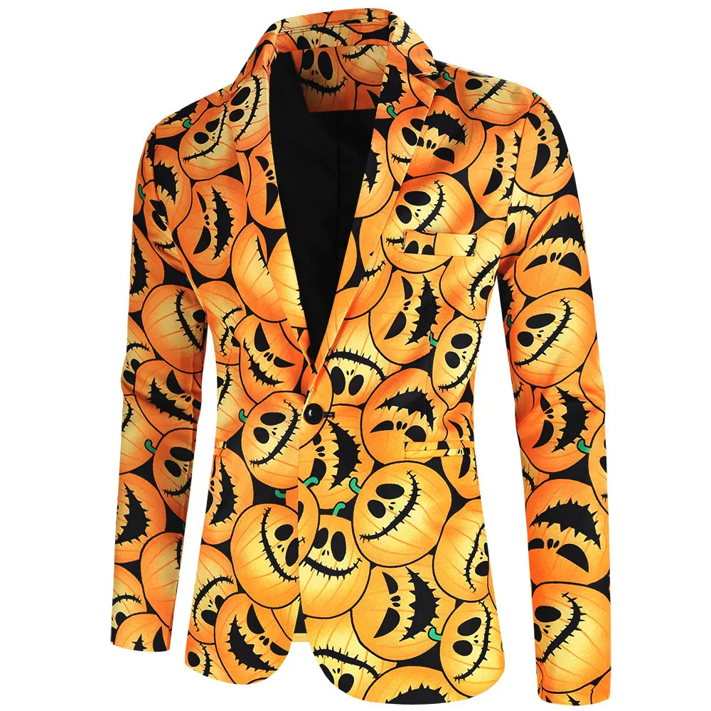 

Newest Autumn Winter Halloween Celebrity Blazer Exclusive Men's Jacket One Piece M-4XL Notched Lapel Handsome Casual Tuxedo