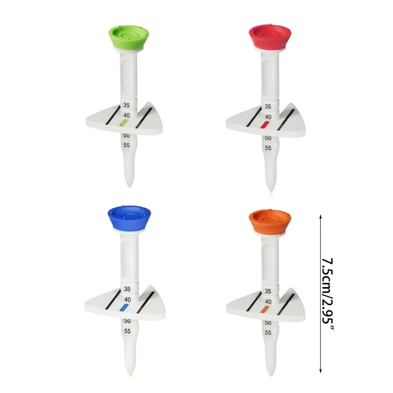 Plastic Golf Tees Step Down Golf Ball Holder Adjustable Height Golf Training Ball Tees Lightweight Golf Practice Tool