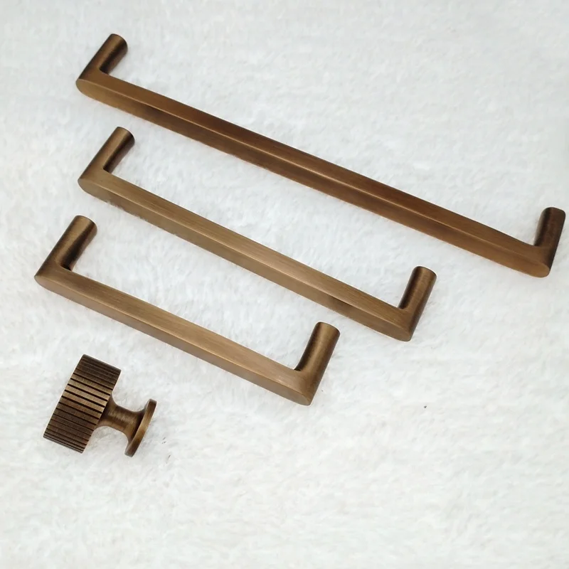 Antique Brass Kitchen Cabinet Wardrobe Pull Handles Vintage Drawer Dresser Cupboard Pulls Furniture Door Handles Hardware-1Pack