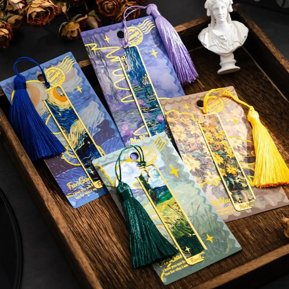 Marque-page en métal de haute qualité, peinture à l'huile, tournesol, Lotus, marqueur de Page de livre, Clip de livre de lecture creux, école et bureau