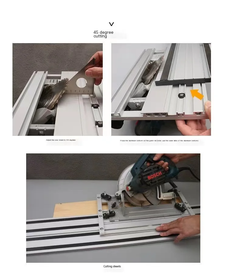 Pince de rail de guidage à angle droit, scie circulaire électrique, outil de planche à découper pour Makita, bricolage, calcul, travail, 90 °,