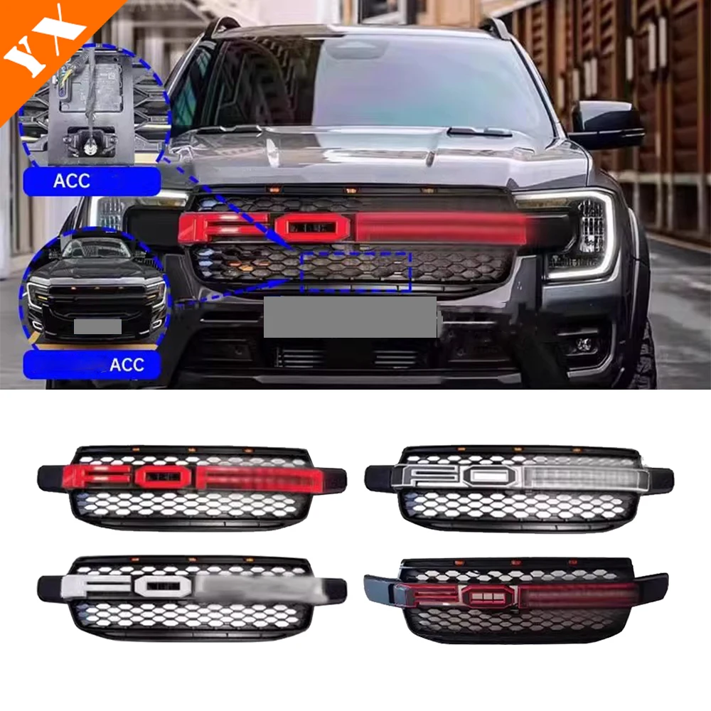 For Ford Ranger 2023-2025 Accessories Car Front Center Grille Hood Engine Assembly replacement Parts