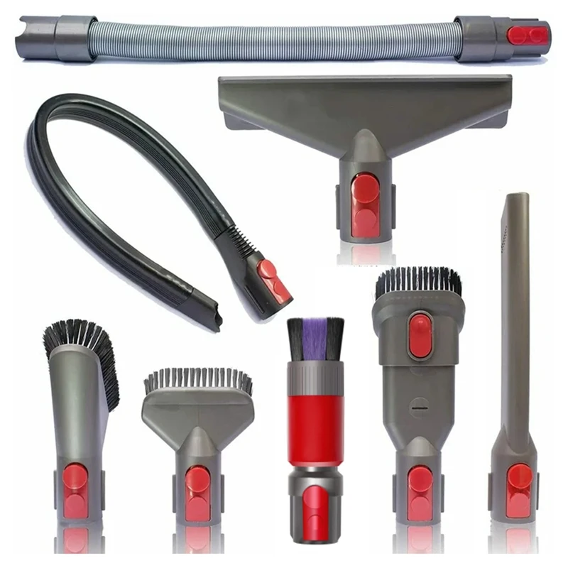 

8Pcs Vacuum Attachments Cleaning Brush And Hose Tool Kit For Dyson V7 V8 V10 V11 V15 Easy To Use