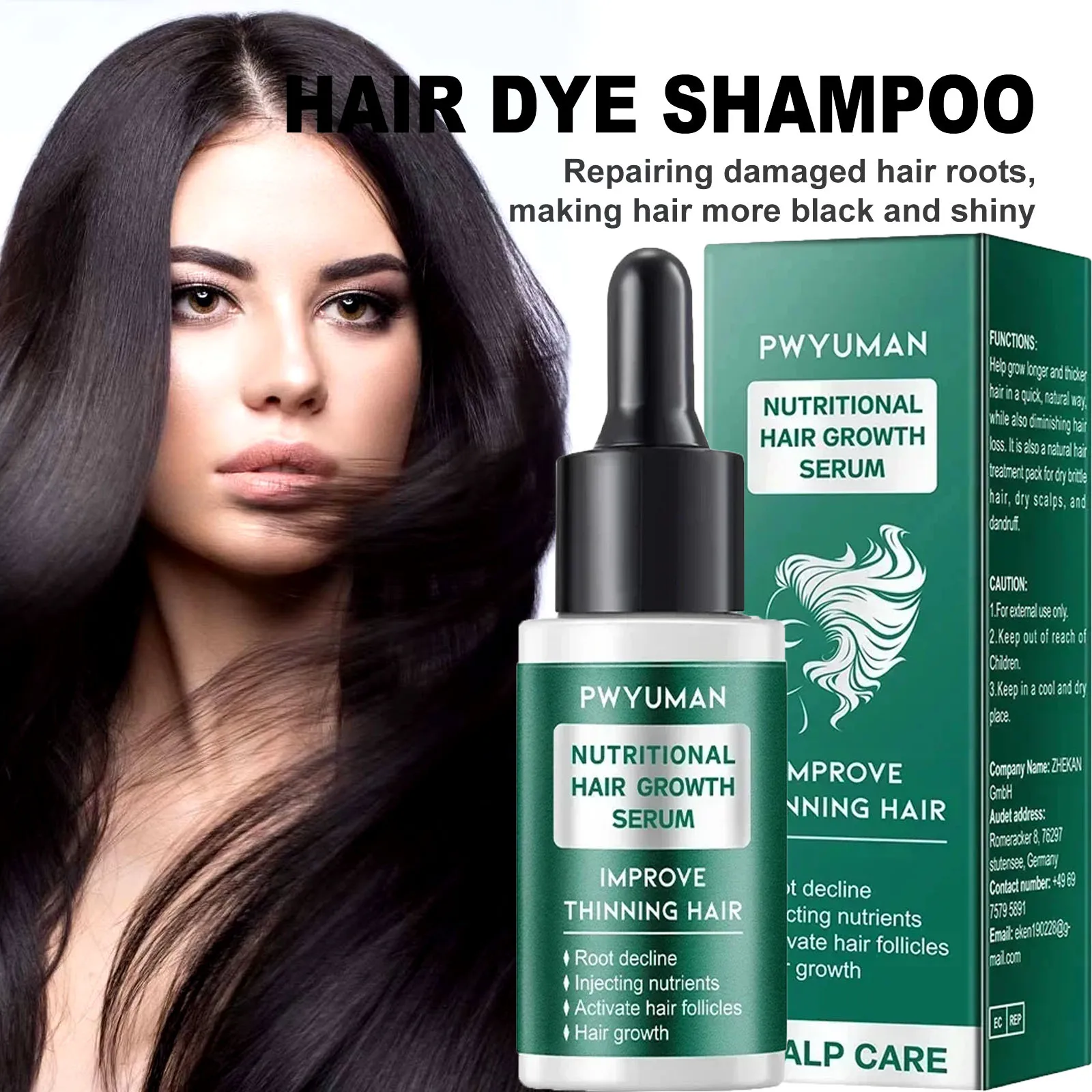 

Hair Growth Essential Oil Prevent Baldness Regrowth Strengthening Oil Nourishing Treatment for Split Ends Dry Organics Hair Care