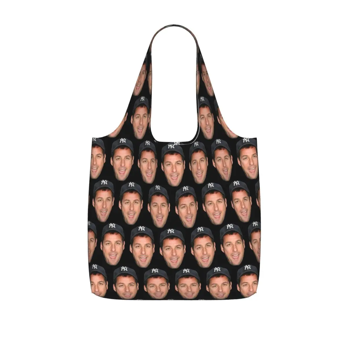 The Face Meme Adam Sandler Smile Amazing Poster Shopping Tote Bag Canvas Large Capacity Shoulder Bags Shopper Grocery Handbag
