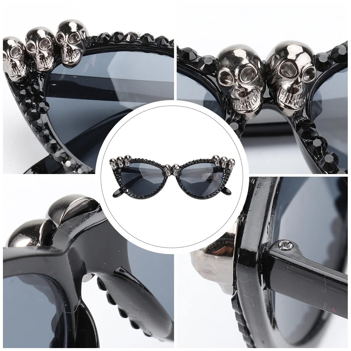 Halloween Glasses Dressing Ornament Skull Eyeglass Prom Party Festival Prop Decor