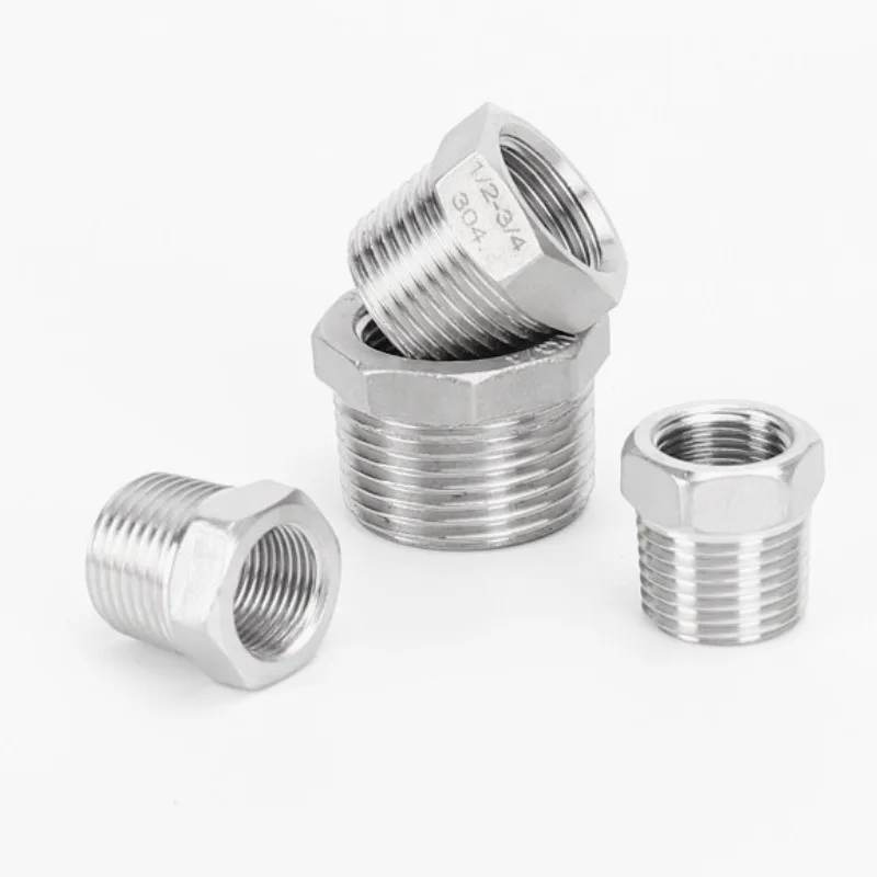 

Reducer Bushing Male x Female 1/8" 1/4" 1/2" 3/4" 1" 1-1/4" 1-1/2" BSP Threaded Stainless Steel SS 304 Pipe Fitting