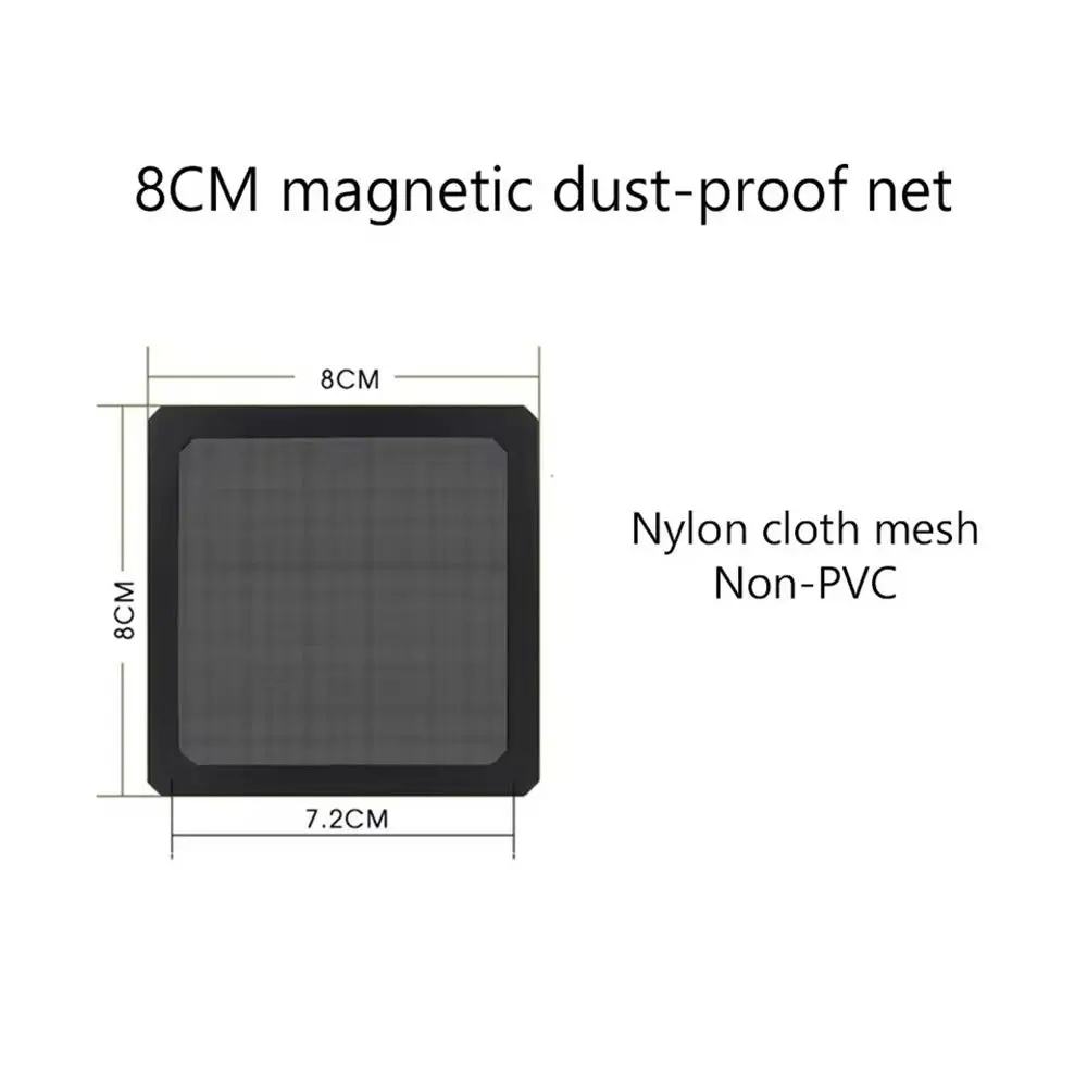 

80mm 90mm 120mm 143mm PC Chassis Cooling Fan Dust Filter Magnet with Hole Dustproof Mesh Cover Computer Cooler Fan Dust Filter