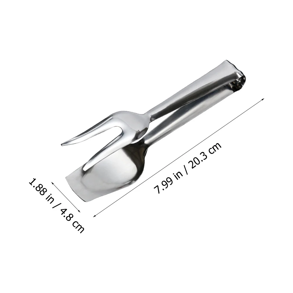 

2Pcs Food Serving Tong Stainless Steel Heat Resistant Bread Clips for Buffet Bbq Kitchen Food Serving Tongs