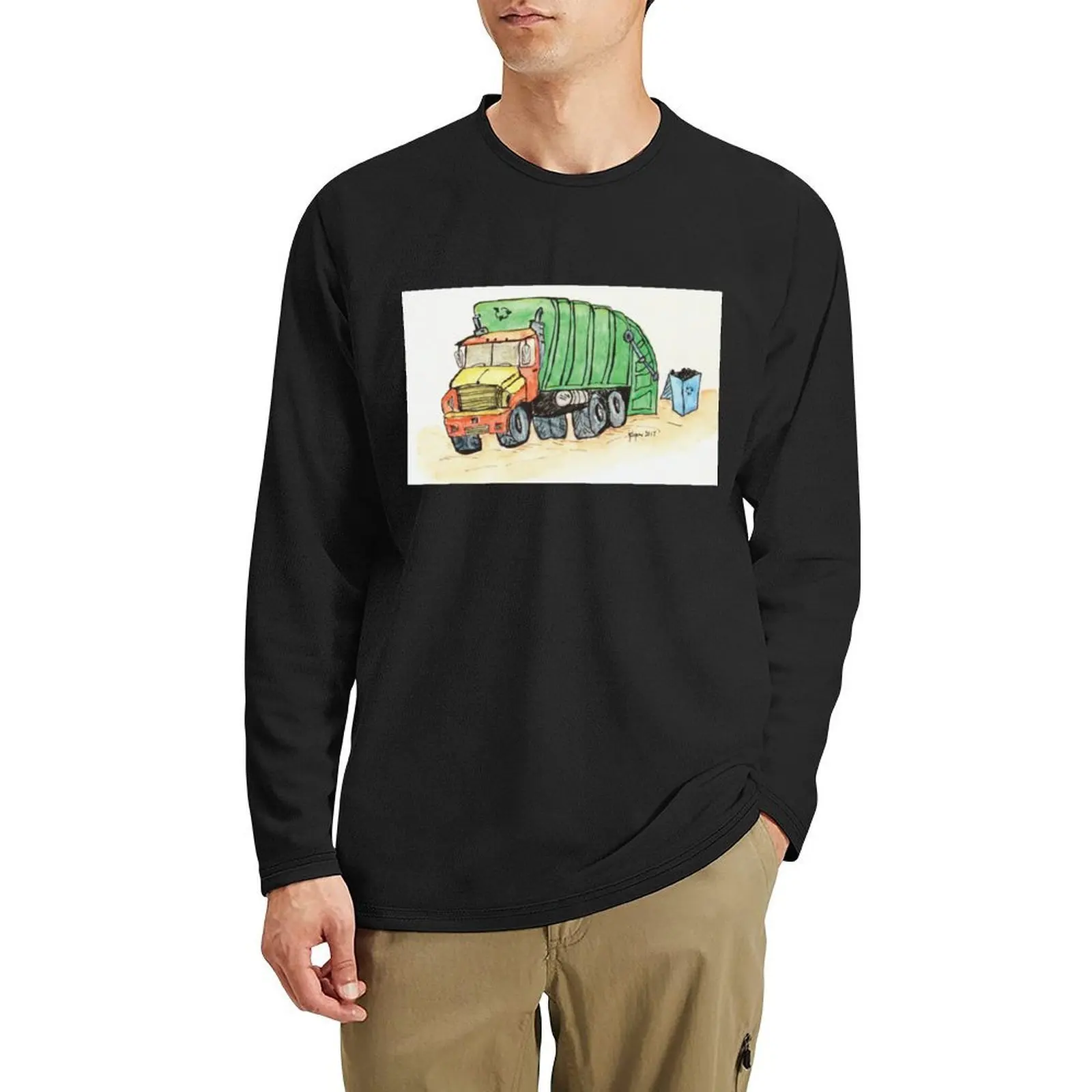 

Garbage Truck Long T-Shirt sublime t shirt vintage clothes tees Men's cotton t-shirt