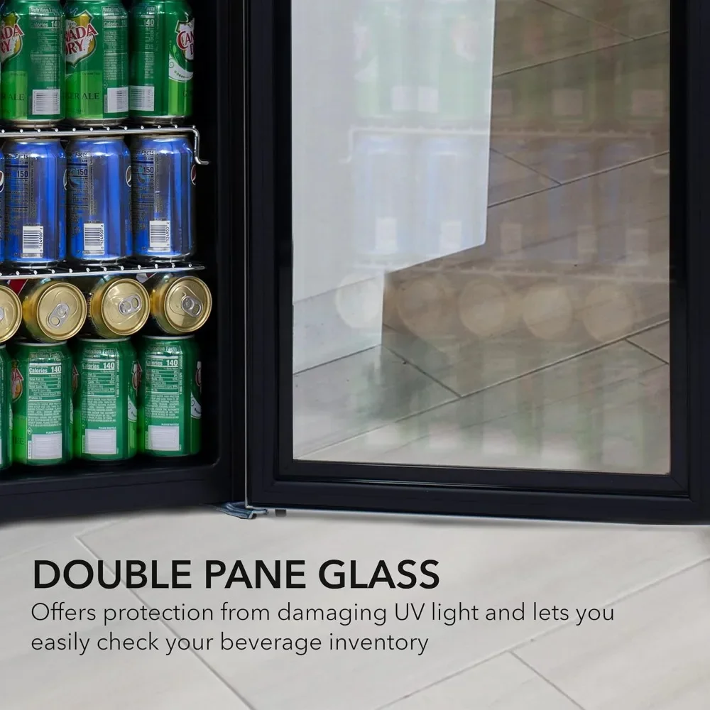 BS 120 يمكن السعة 3.1 متر مكعب. قدم ثلاجة ومبرد المشروبات، ثلاجة صغيرة مع باب زجاجي من الفولاذ المقاوم للصدأ