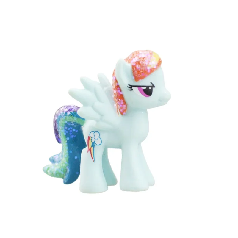 Hasbro My Little Pony Mini Semi-translucent Applejack Rainbow Dash Griffin Gelada Spike Pinkie Pie Rarity Tabletop Ornament Toys