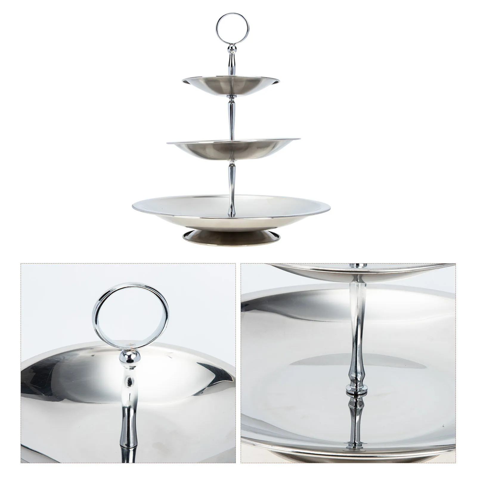 

Multi-Layer Fruit Tray 3 Tier Serving Stand Premium Safe Odorless Decorative Desktop Gift Home Office Party Picnic