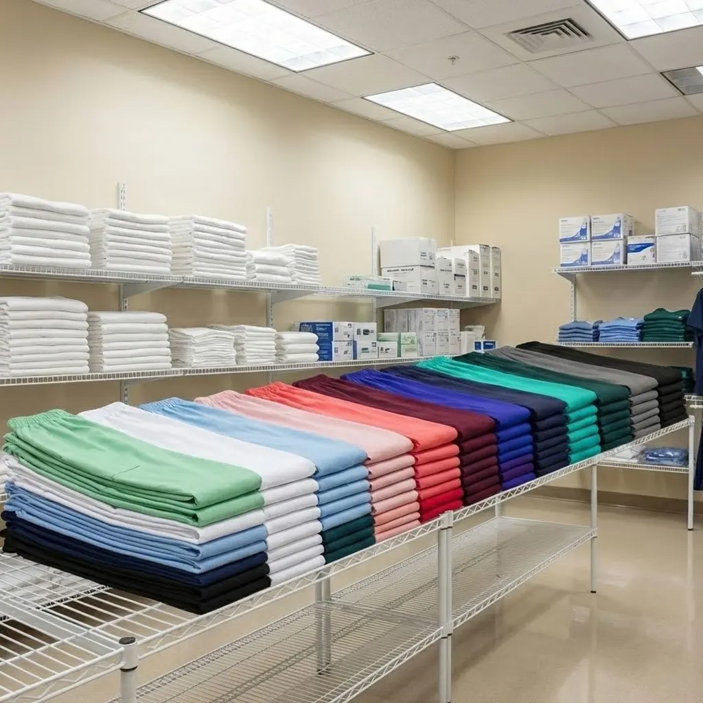 سروال صيفي للممرضات - ساق مستقيمة، خصر مرن قابل للتعديل وقماش مطاطي #2