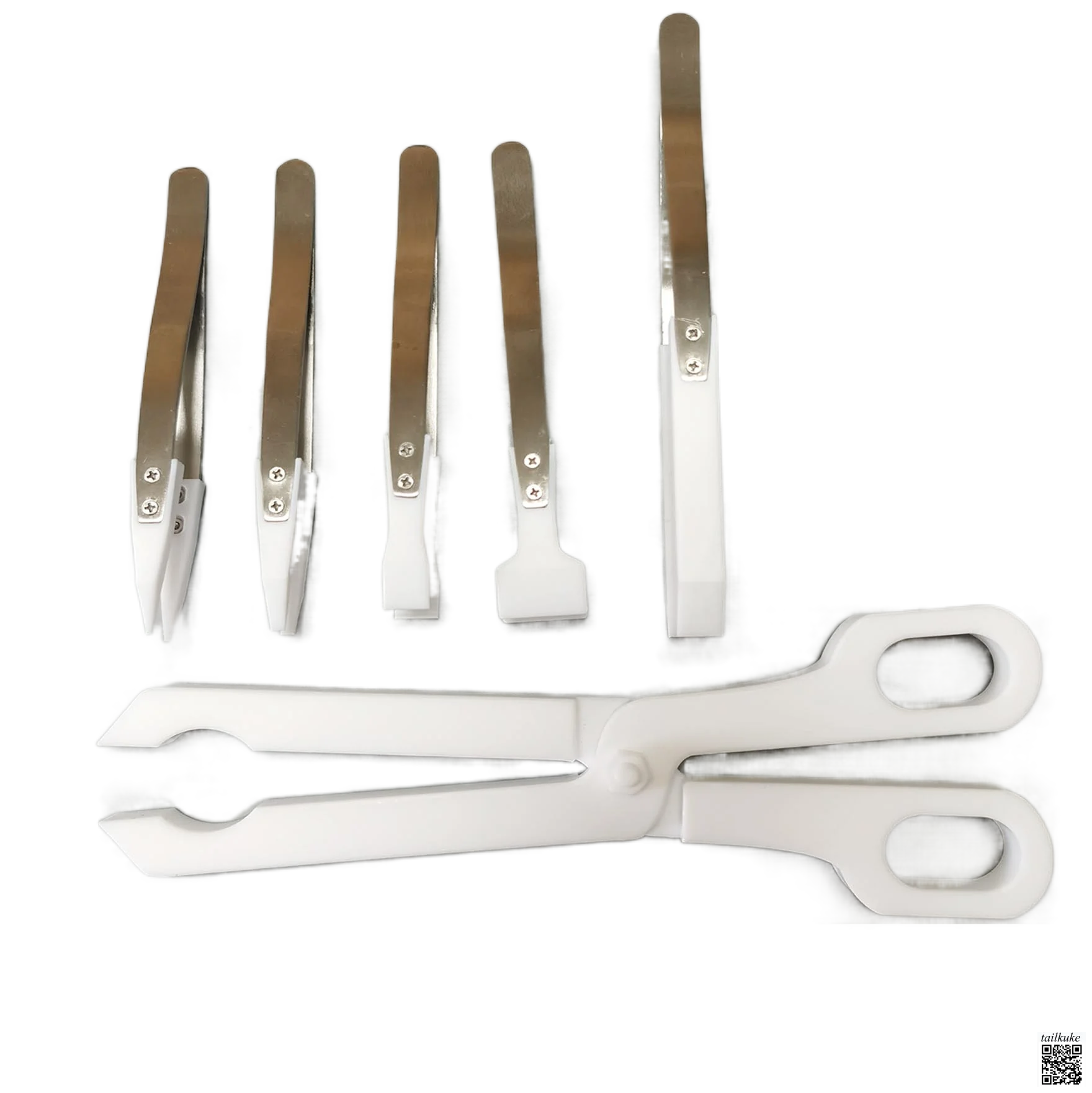 PTFE Clamp Tweezers Crucible Pliers Acid Alkali Resistant and Scratch Resistant Tweezers