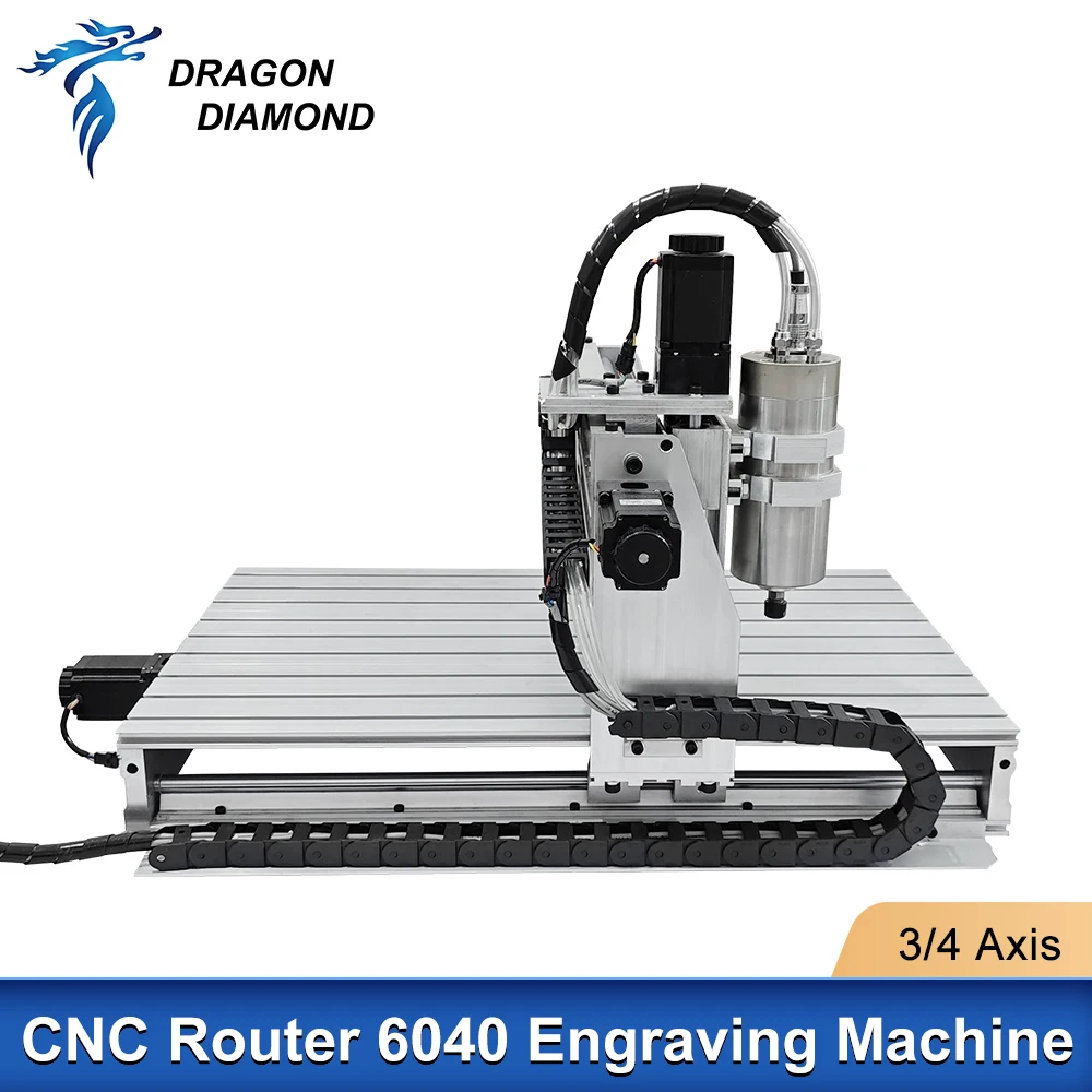 CNC Router 6040 4 sumbu 3 sumbu USB Port logam mesin ukiran 1500W PCB baja mesin pemotong penggilingan