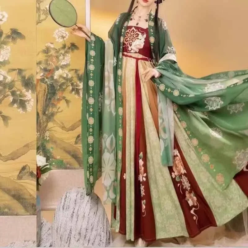 Duży rozmiar chińskiej sukienki Hanfu kobiety ponadgabarytowy kostium starożytne garnitury Tang Hanfu nadaje się dla pań chińska tradycyjna sukienka