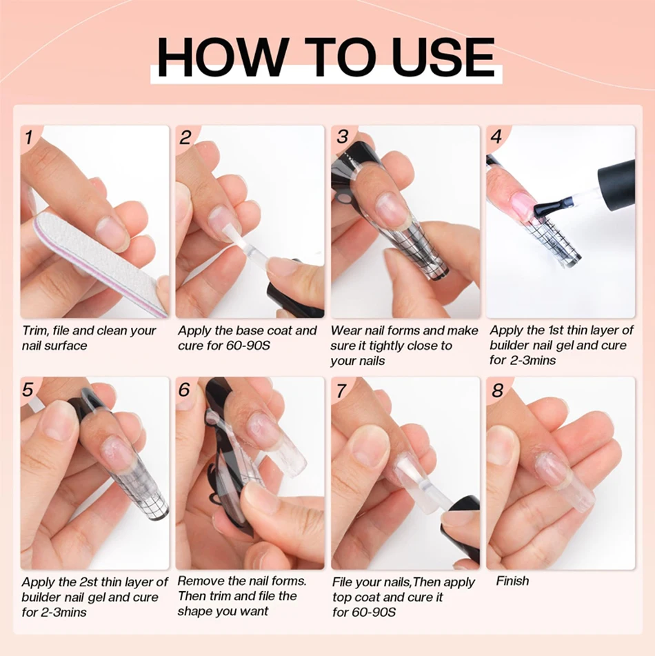 CHUNSHU Hema FREE Construction UV Gel 18 ml Builder Nagelgel in einer Flasche Semi Permanent Thick Rubber Base Gel Extension Nails Art – Detail 12