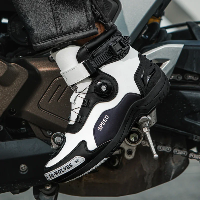2026 JG.WOLVES Bicycle Mountain Racing Road Outdoor Riding Anti-slip Winters Sneakers Men Women Motorcycle Boots Motocross Boots