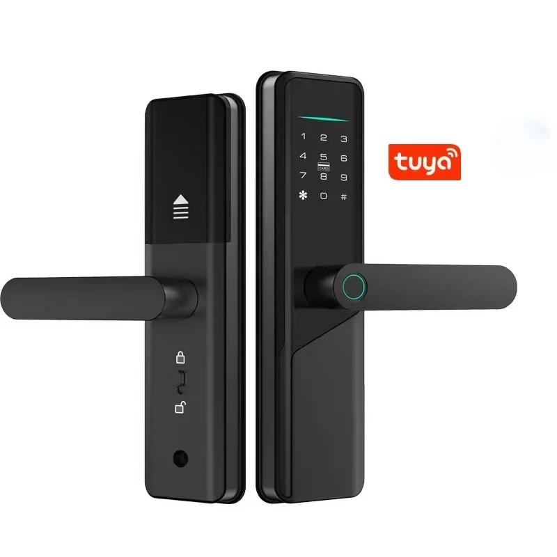 Imagem -02 - Tuya Wifi Smart Door Lock Desbloqueio Remoto Impressão Digital Cartão Magnético Chave Senha Senha Temporária Celular Tiago-t3