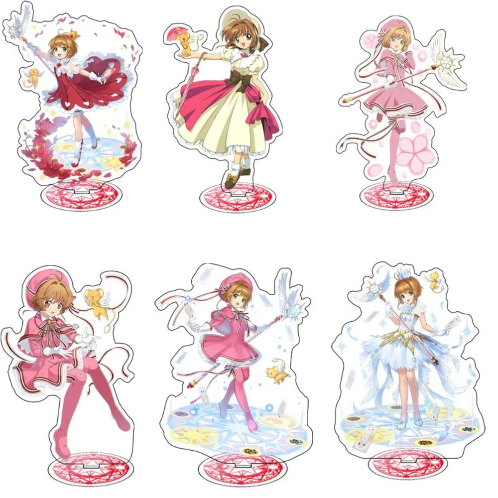 KinomPain Sakura Anime Card Captor, support acrylique, ornements, figurines d'action, modèle de dessin animé, cadeaux de Noël pour filles