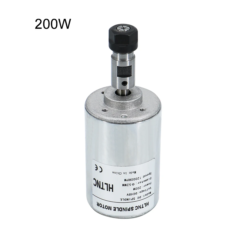Nuovo Arrivo 200W 300W 400W 500W 800W 48V 110V DC Motore Mandrino di Raffreddamento Ad Aria Con ER11 o ER16 Raccogliere per Macchina Per Incidere di CNC