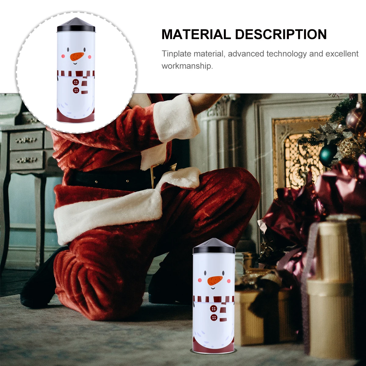 

Christmas Tin Boxes for Cookies Storage 128x96mm Material Gift Packaging Party Favor Tin Containers
