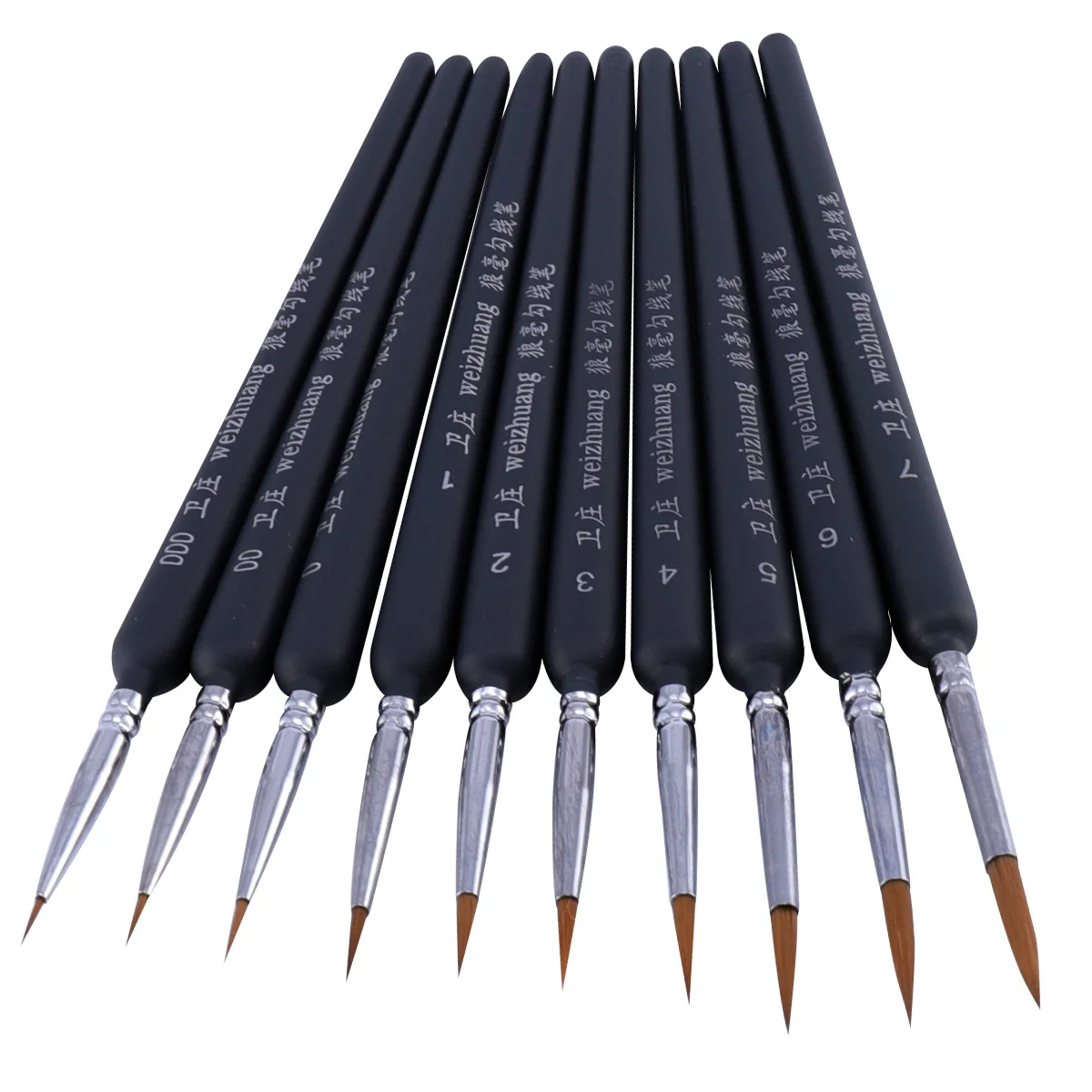 

10 Pcs Stroke Pen Set Brush Painting Miniature Brushes Fine Tip Line