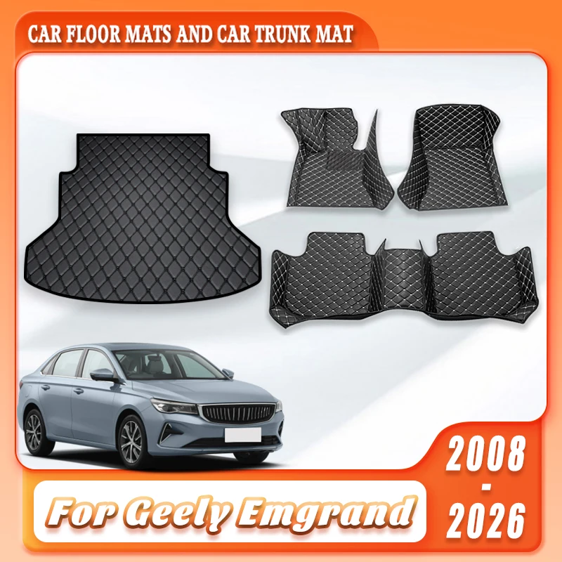 

Car Floor Mats Trunk Carpet For Geely Emgrand 2008-2026 All-Season Washable Anti-dirty Pad Durable Non-Slip Interior Accessories