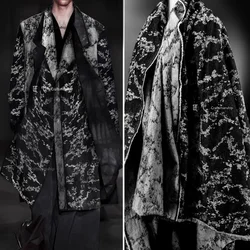 Jacquard Denim Fabric Black White Creative Clothing Designer Apparel Sewing Meters Cloth Diy Cotton Viscose Polyester Material
