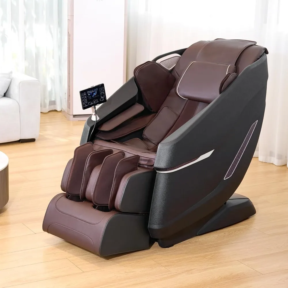 Massage Chair, Flexible SL-Track, 10-18 Auto Modes, 3D Shiatsu, Heating, Bluetooth Speaker, Airbag, Foot Roller and Touch Screen