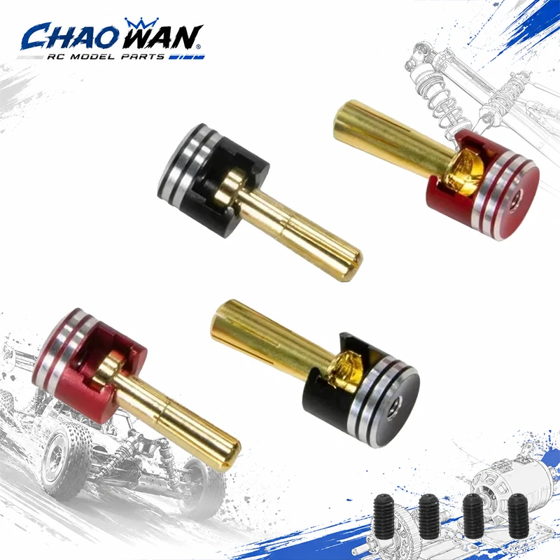 4mm/5mm Set Welding-Free Hard Shell Metal Heatsink Bullet Plugs for RC Car LowPro Design High-Performance Connector