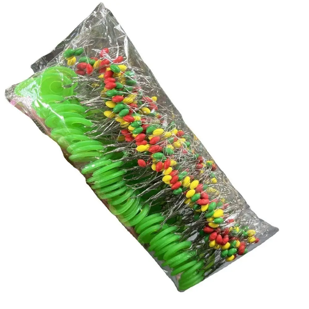 600pcs 100 Groups Line Tackle Accessories Fishing Bobber Stopper Fishing Supply Colorful Rubber Bean Float Soft Space Beans