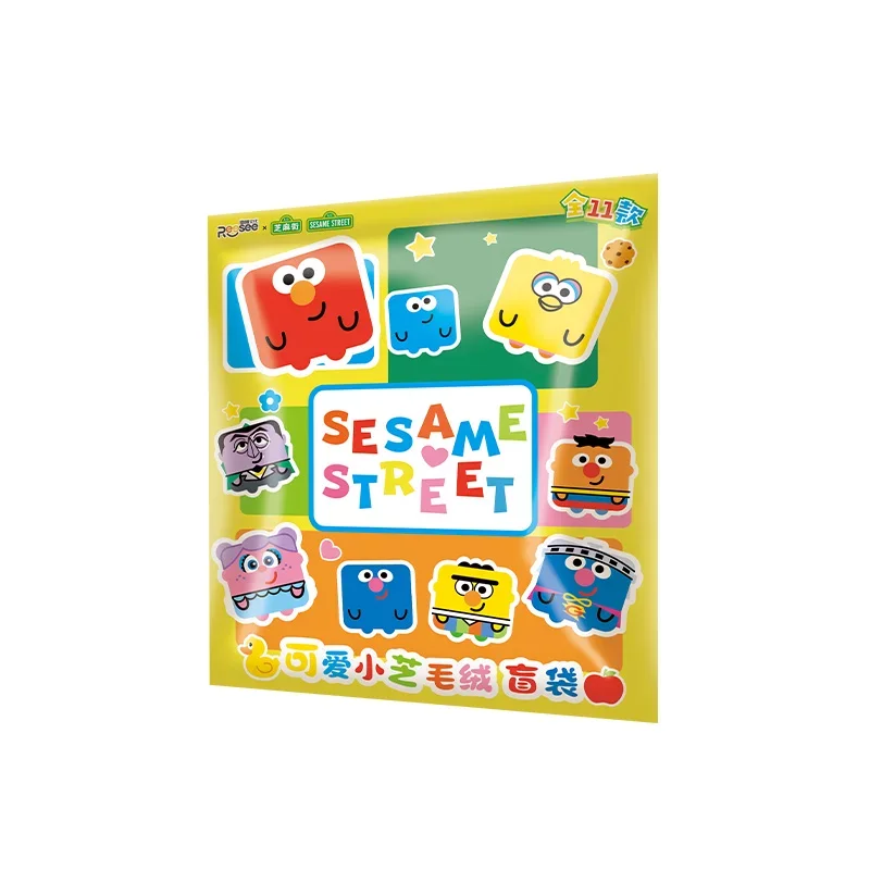 Officieel gelicentieerde Sesamstraat vierkante pluche blind box personage pop sleutelhanger verzamelbaar speelgoed cadeau