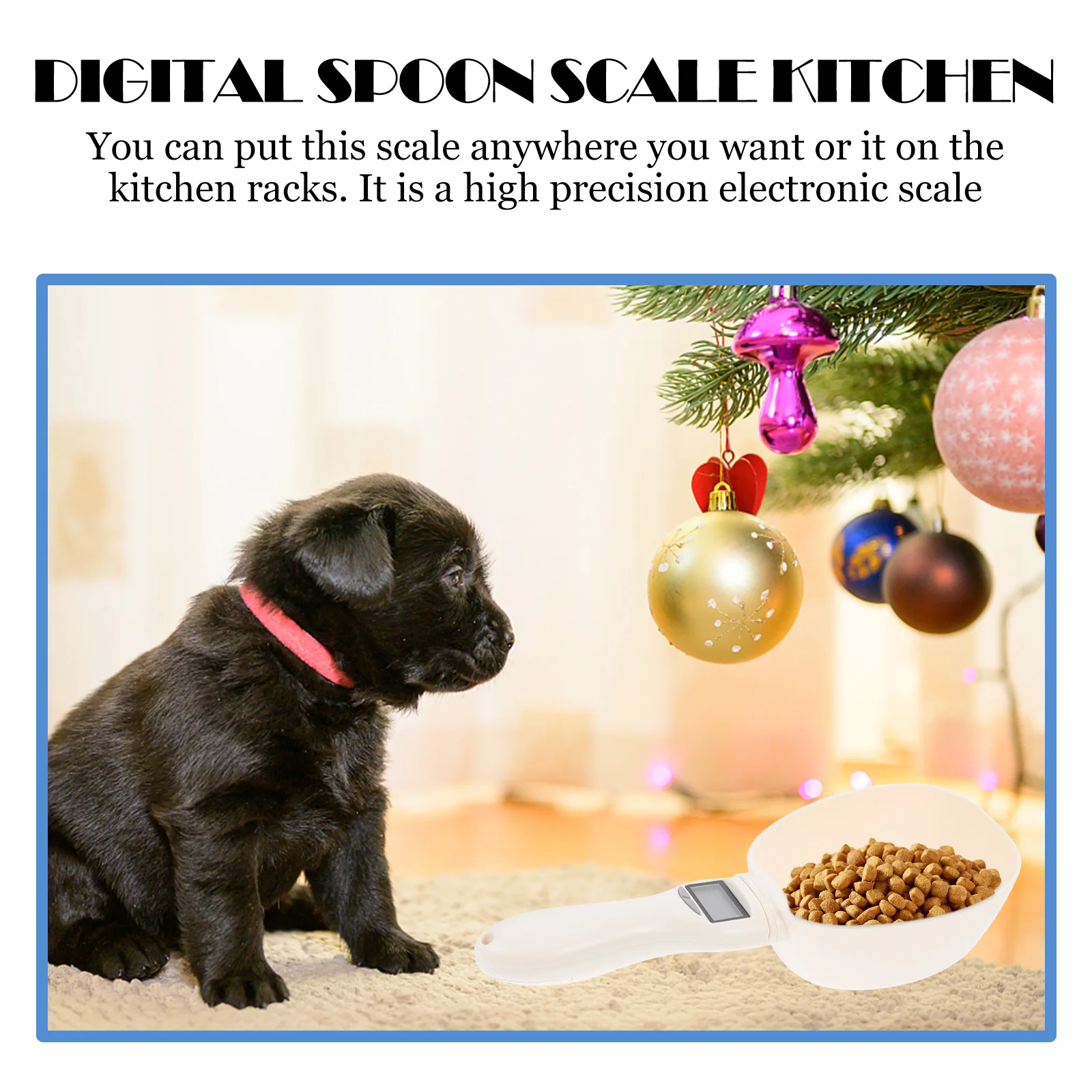 

Digital Spoon Scale Electronic Kitchen Measuring Tool Pet Food Butter Flour Cream Tea Spices Weighing 250Ml White