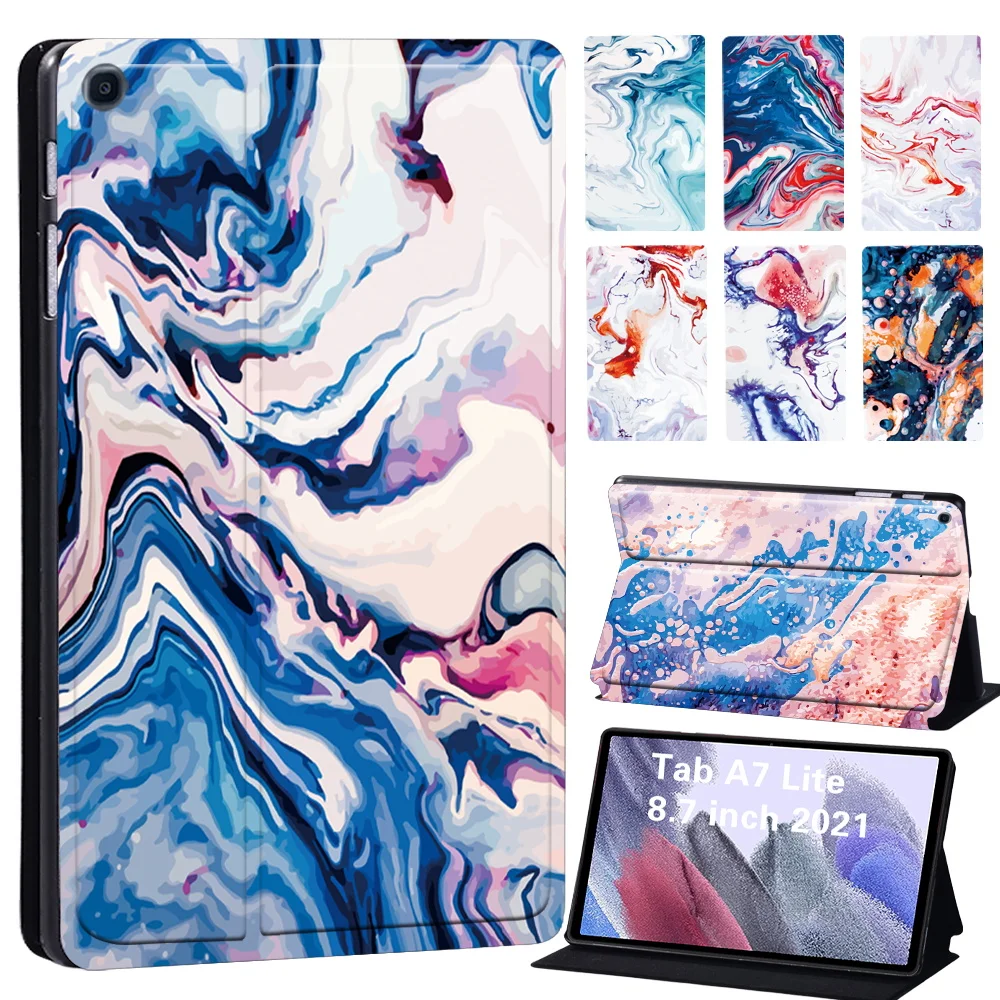 

For Samsung Tab A8 10.5 Case A7 Lite 8.7 Case for Galaxy Tab S6 10.4 /A6 10.1/A 9.7 10.1 10.5 Inch Cover with Ink Paint Series