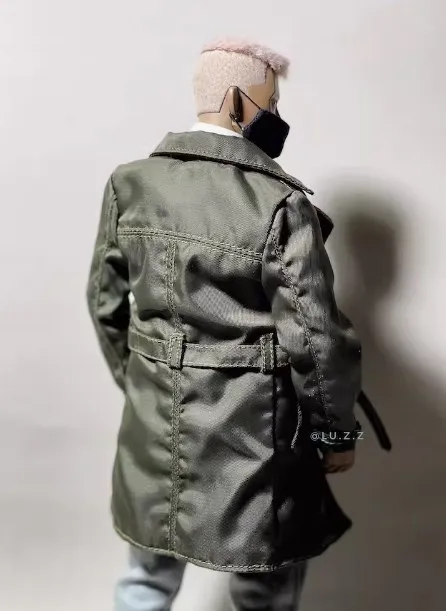 Handmade 1/6 Collection Soldier BJD Clothes Accessories Trench Coat  Jacket Model Toy Fit 12