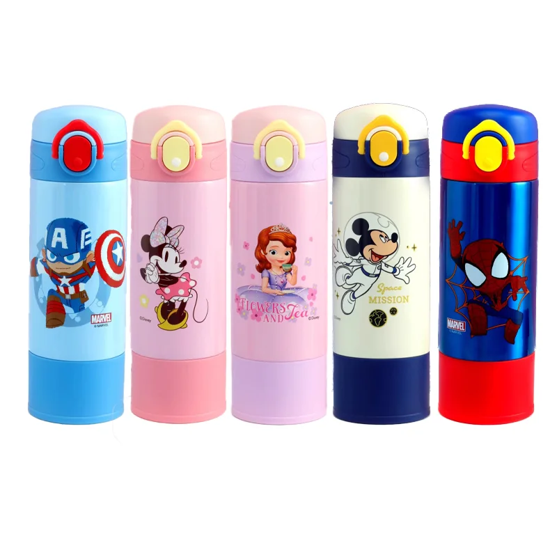 

Фирменная термос Disney Co, 410 мл, для учащихся начальной школы, чашка из нержавеющей стали 316, удобная в переноске, большая емкость
