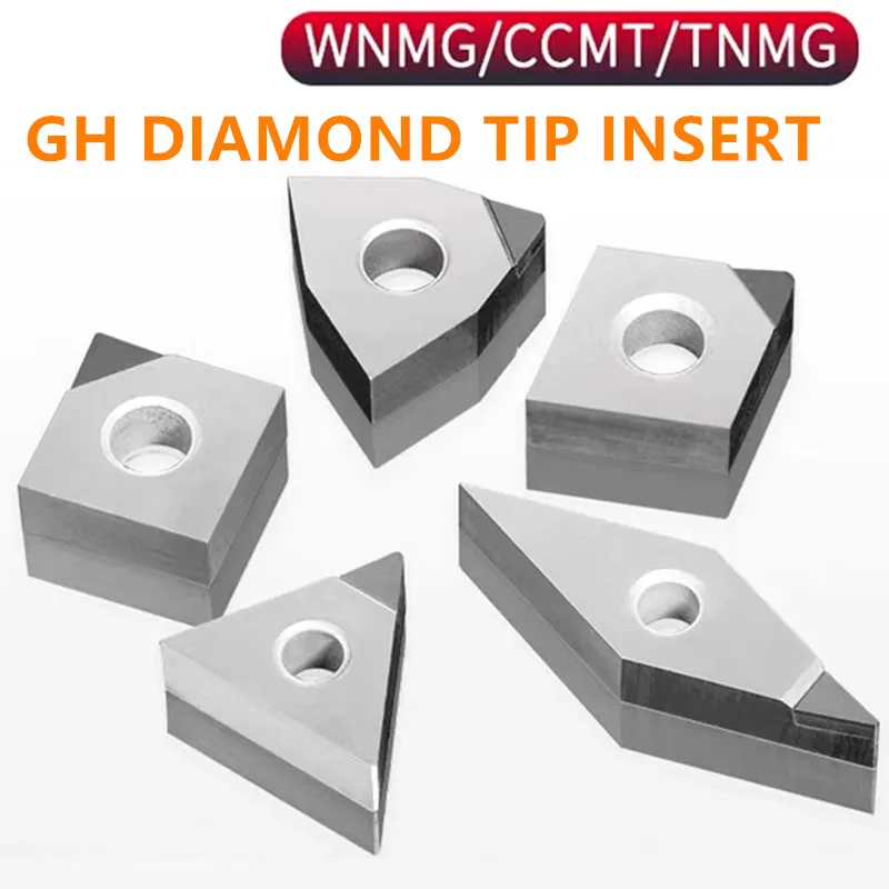 2pcs Diamond tip PCD ccmt060204 inserts cut tools ccmt060202 ccmt 09t304 ccmt 120408 milling Internal turning tools lathe cutter