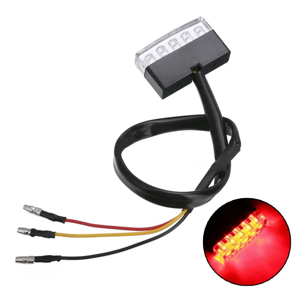 

1pcs LED Mini Embedded Tail Light Signal Light Bar 12V Motorcycle Quad Bike 2V Motorcycle Rear Brake LED