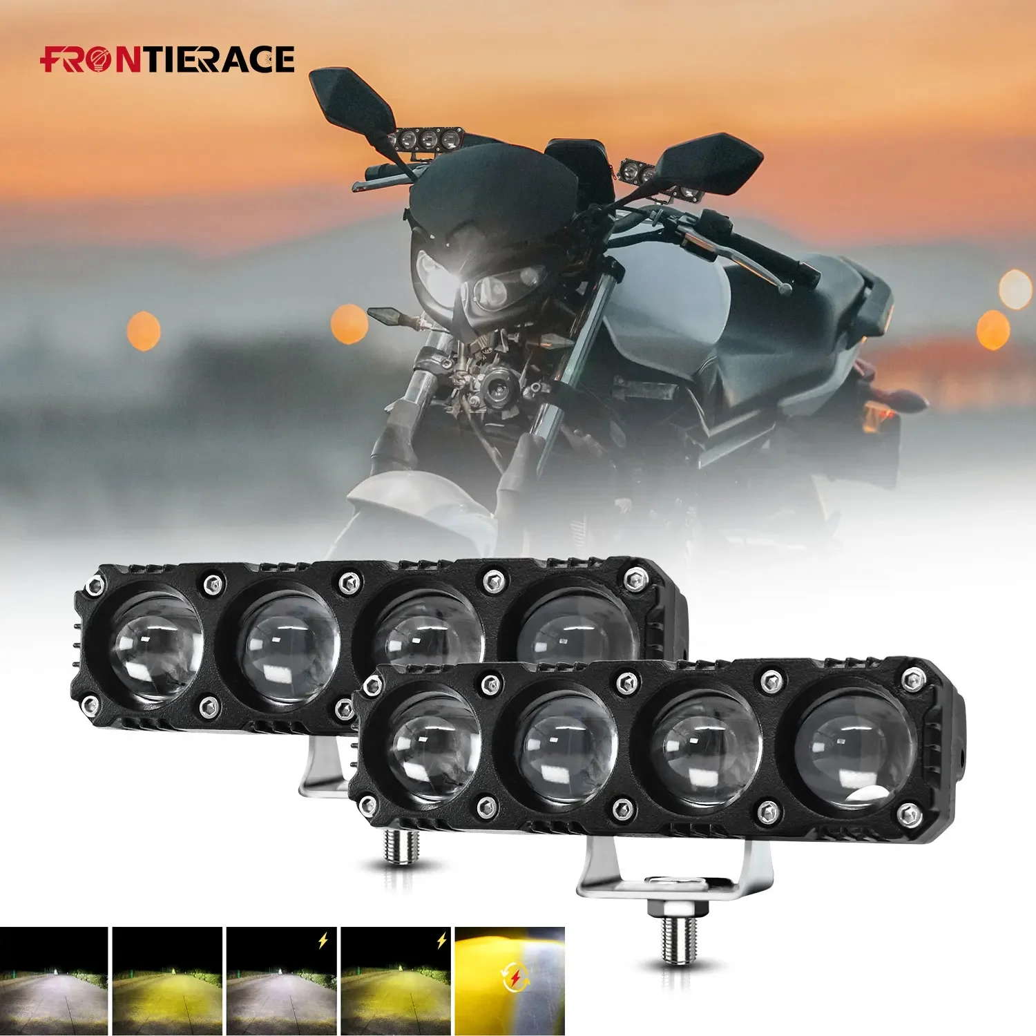 

universal Motorcycle Led Headlight Driving flash Fog Lamps for Led Spotlight 200W 6000K for ATV Truck Dirt Bike SUV UTV