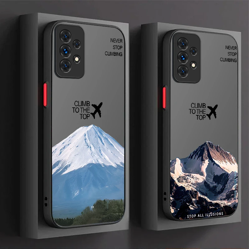 아름다운 오로라 피크 케이스 삼성 갤럭시 A17 A07 A54 A05s A05 A34 A24 A14 A73 A53 A33 A23 A13 A72 A52 A52s A32 A22 A12용