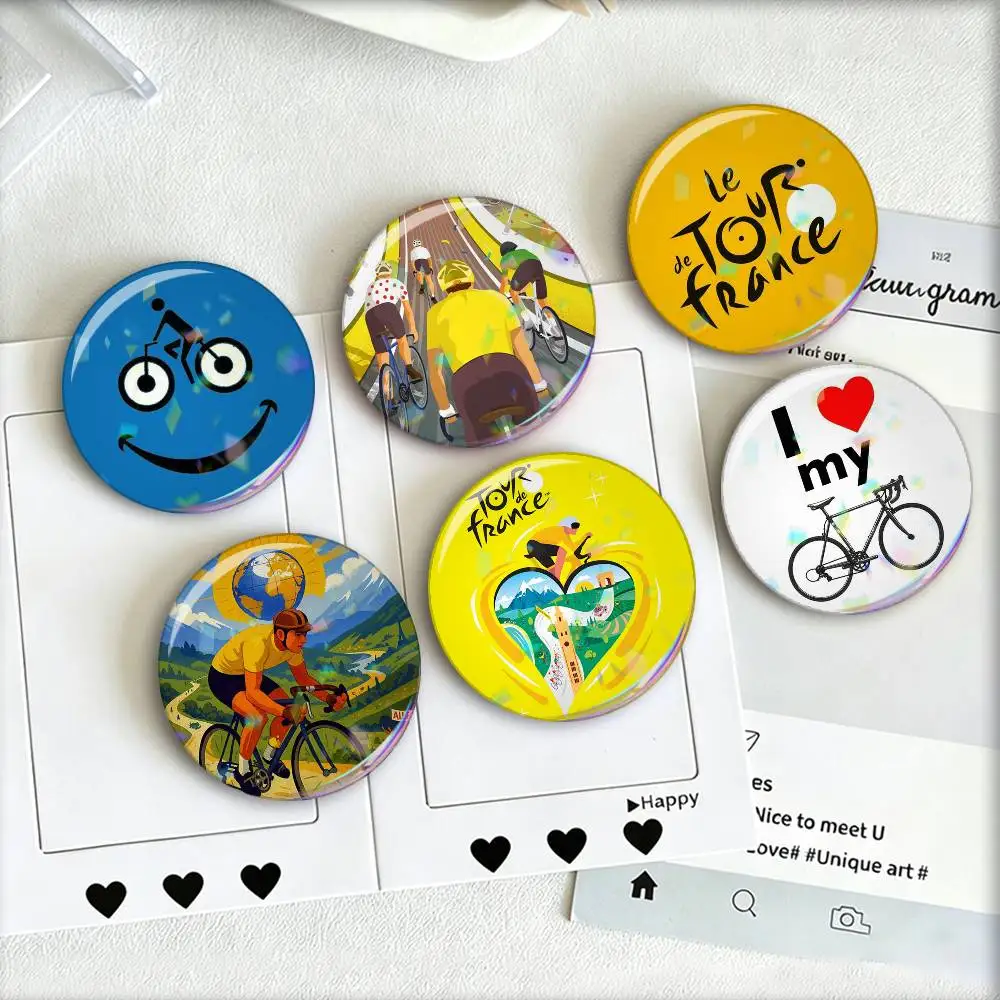 Tour De France Bike Bicycle   Laser Badge Applicable For Backpack Clothes Hats Decor Creative Accessories