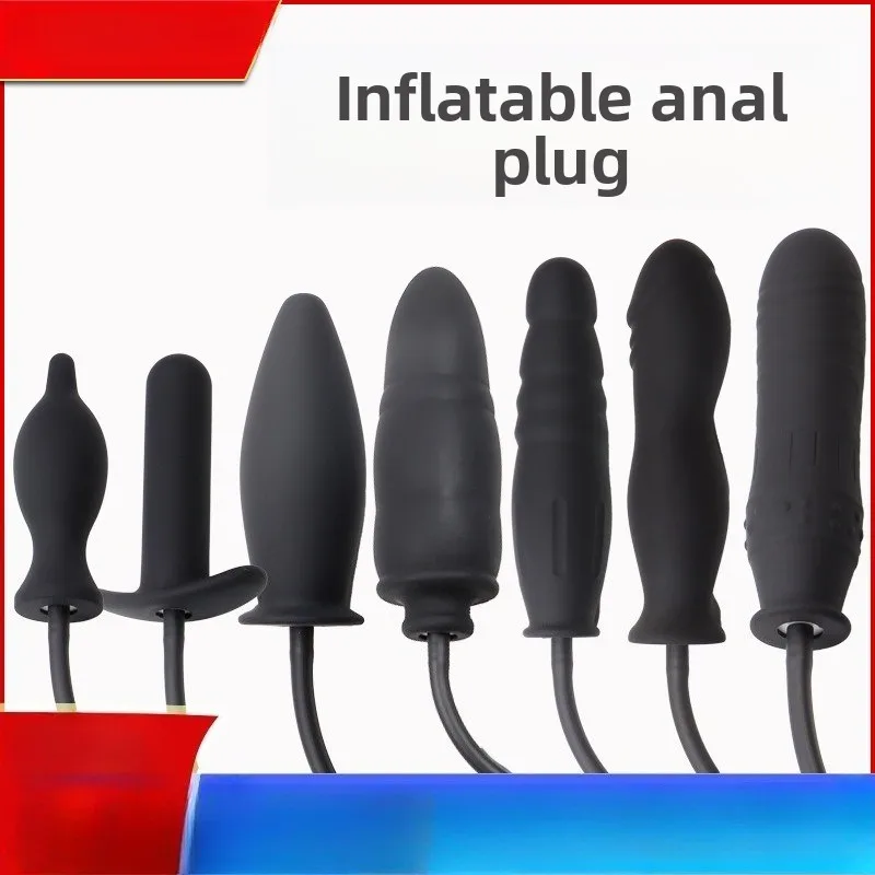 Aufblasbare Anal Butt Plug Eingebaute Stahl Ball Frauen Vaginal Anal Dilatator Erweiterbar Silikon Prostata-massagegerät Sex Spielzeug G-punkt