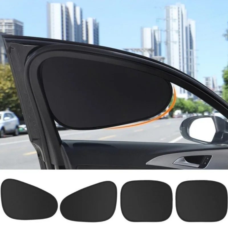 

Static Adhesive Front & Rear Car Window Sun Shade - 2PCS Auto Sun Protection Accessory